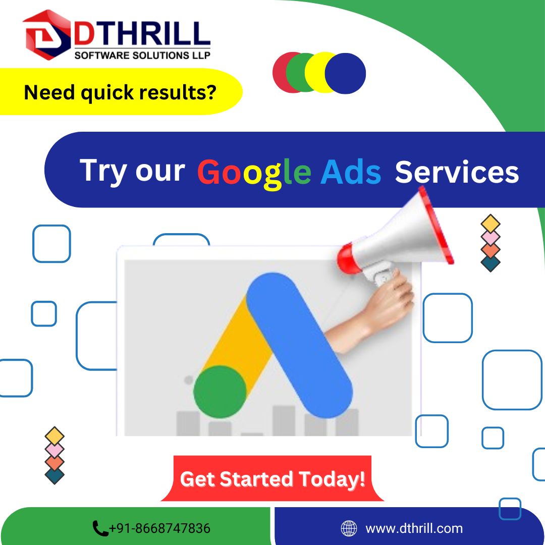 Google Ads is a powerful platform that enhances your online presence, attracts targeted traffic, and drives business growth. DThrill is here to help you achieve these results.
#GoogleAdsExperts #QuickResults #SEO #digitalmarketing #dthrill #developersthrill #navisangavi #pune