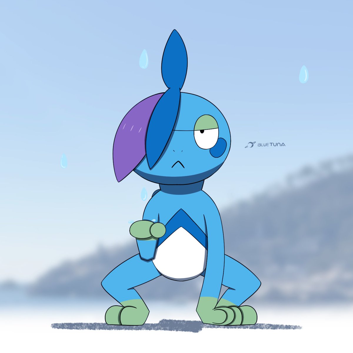 l3LUE_TUNA's tweet image. ☔️

#ジメレオン #Drizzile #ポケモンイラスト