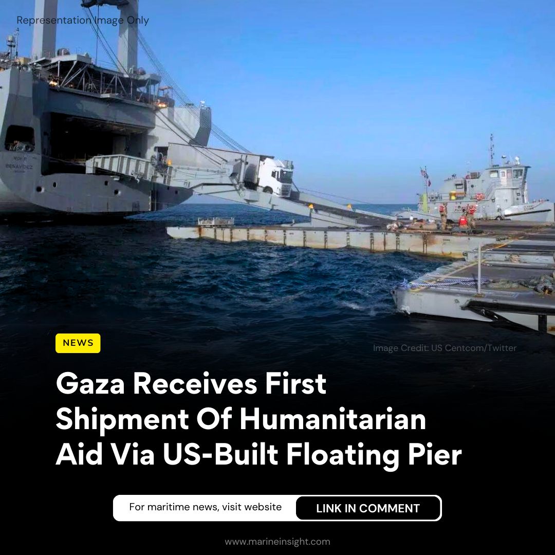 What impact will the #US-built #pier have on Gaza's #HumanitarianAid delivery?

#Aid deliveries have begun at a US-built pier off #Gaza as #Israel faces pressure to allow more supplies into the war-torn enclave.

For More marineinsight.com/shipping-news/…