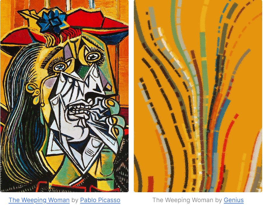 Get creative! We're launching today the 'before/after' 'old/new' challenge. 

Post 👇what you want, we will choose a winner for one @artfrequencies (value 0.0035 BTC)

'The Weeping Woman' by Pablo Picasso & Genius

#giveaway #ordinals #whitelist #pablopicasso #ordzaar