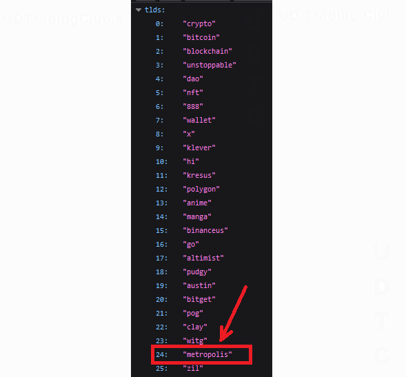 👁️ New unreleased Unstoppable Domains TLD spotted.

.METROPOLIS

Not confirmed to be official yet, but probably will be soon.

Credit to <a href="/udlinkofficial/">UDlink</a> for making the spot.