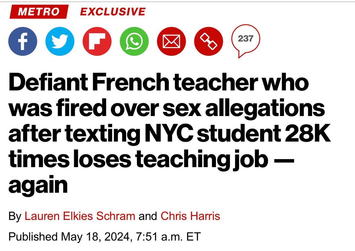 UPDATE: Teacher who was fired for s*x allegations and texting a student 28k times who was then rehired by the Dept of Education has been FIRED AGAIN.