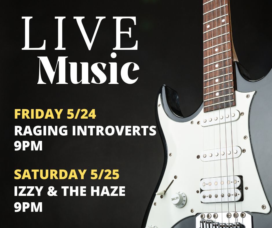 Live music this weekend with the Raging Introverts and Izzy & the Haze! #livemusic #tempokb #gilroy #ragingintroverts #izzyandthehaze
