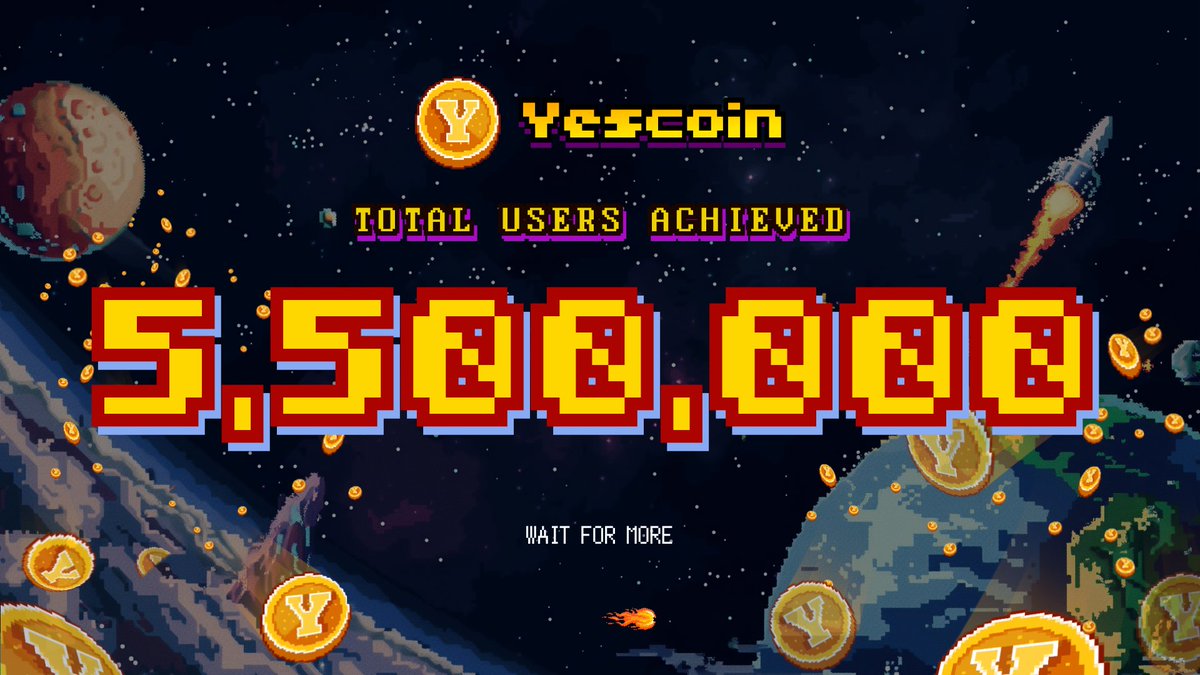 Our community is booming!  🚀
Over 5.5 Million users have already joined Yescoin. 

Now from 218 countries and regions worldwide!
Yescoin, YesWorld. 🌎🌍🌏

Invite friends, build squads, connect wallet, and dive into the fun: t.me/theYescoin_bot… 💎

YES, let's keep growing!