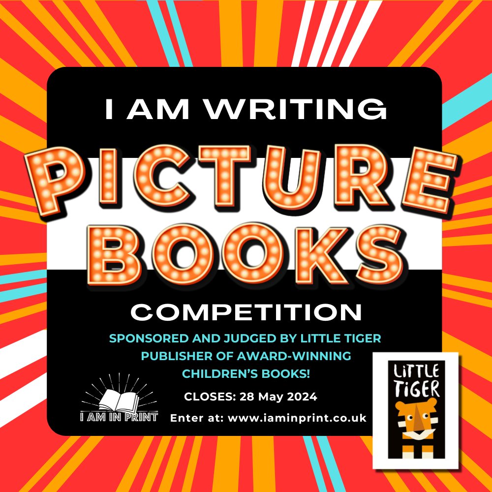 Have you written a picture book or two? Why not enter them in the #IAmWriting #PictureBooks #Competition sponsored and judged by @LittleTigerUK. Don't delay, the competition closes 28 May. Enter: iaminprint.co.uk/competitions-2… #writingcompetition #illustrator #picturebooksforkids