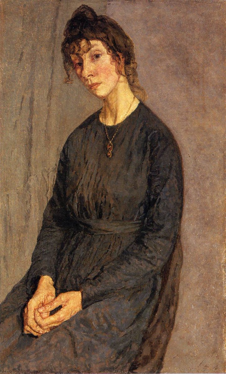 Title Portrait of Chloë Boughton-Leigh (1868–1947) c.1910 by Welsb born Gwen John #WomensArt