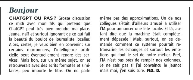mauricedecroix's tweet image. L'intelligence artificielle  au service du journalisme de proximité?  Pas gagné (à tous les coups) si l'on en croit ce journaliste de @lavoixdunord . #PQR  #PHR