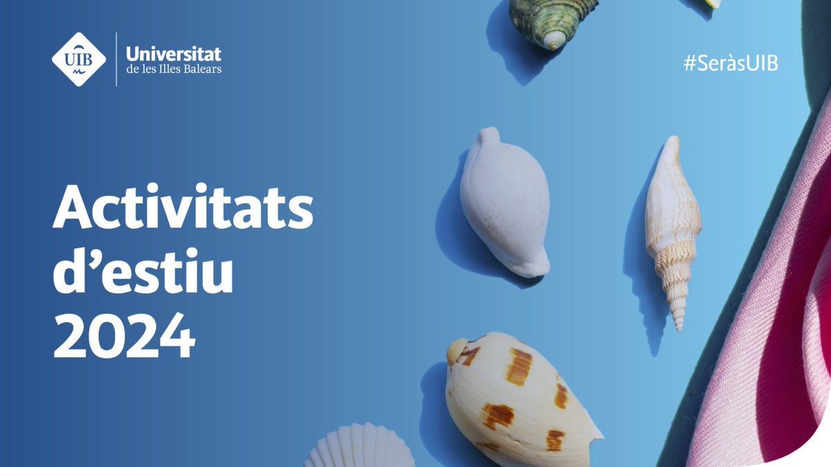 📣Inscripcions obertes per a les activitats d'estiu #SeràsUIB 🌞 😀Tallers i campus temàtics adreçats a estudiants de primària i secundària, ℹ️ seras.uib.cat/estiu #SeràsUIB