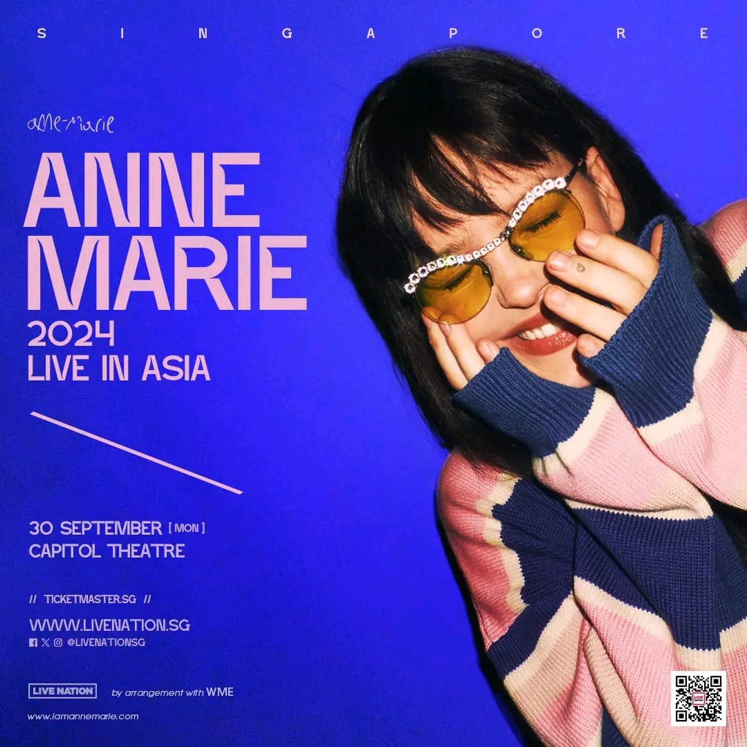 Anne Marie 2024 Live in Asia
🗓️ September 28, 2024 
📍 The Podium Hall
WTS ❤️ 
4× Tickets 🎟 
Dm if interested or Dm on line line.me/ti/p/wYWN_FqG4K
#AnneMarie #AnneMarie2024LiveInAsia #LiveNationSG
#MastercardPH 
#AnneMarieInManila