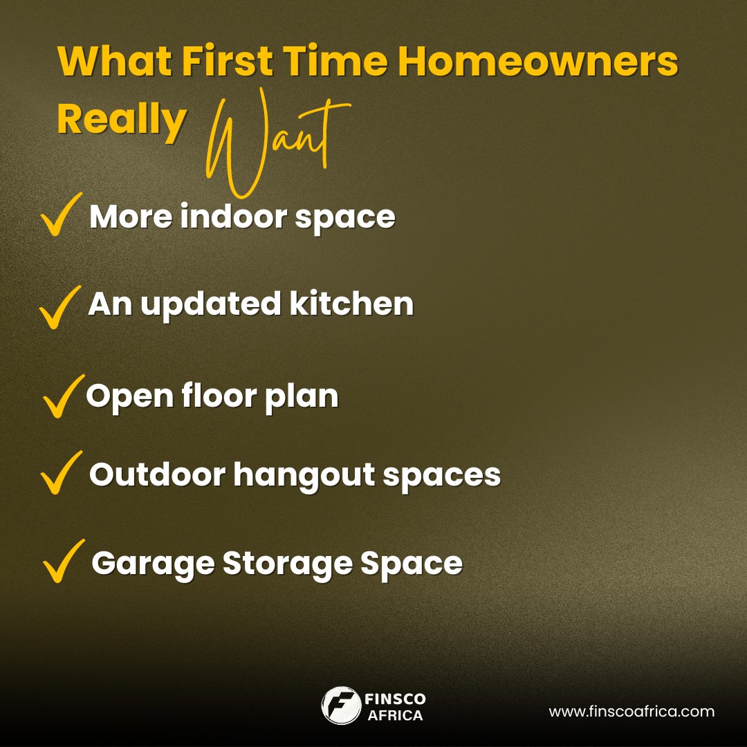 FinscoAfrica's tweet image. As a first time homeowner, what do you desire to be included in your space?
#finscoafrica #firsttimehomeowner #homeowners