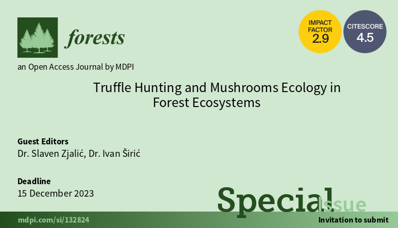 💐 #Forests Congratulations to Dr. Slaven Zjalić and Dr. Ivan Širić. The Special Issue '#Truffle Hunting and #Mushrooms Ecology in #Forest Ecosystems' has published 5 articles. What a great success! 📒mdpi.com/journal/forest… #symbiosis #bioaccumulation #bioindicators