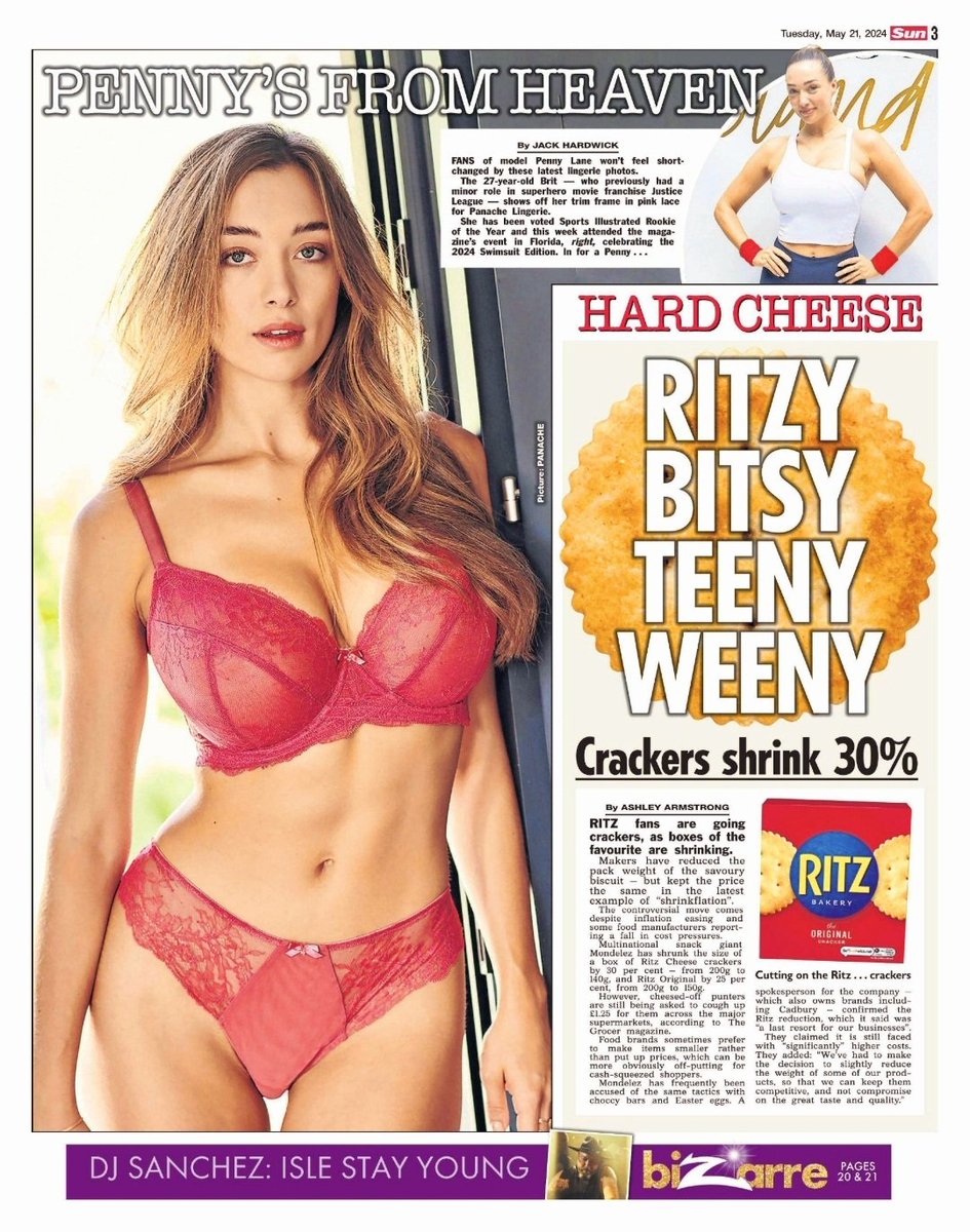 Page 3 - Tuesday 21st May 2024 @DanieIleSellers #PennyLane #page3 #dailystar #thesun #newspaper