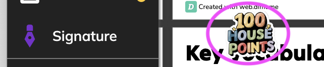 donnagolightly1's tweet photo. My newest #AI + @KamiApp hack 😉
Used @ideogram_ai to create a sticker (100 house points for great thinking ⭐️)
Added it as a signature in Kami - just need to hover, it appears, I drag & drop it 💥
Saved me SO much time! 😊
#ClassView of course
Ss def looked for their feedback 🫣 https://t.co/cLhCbWCaNQ