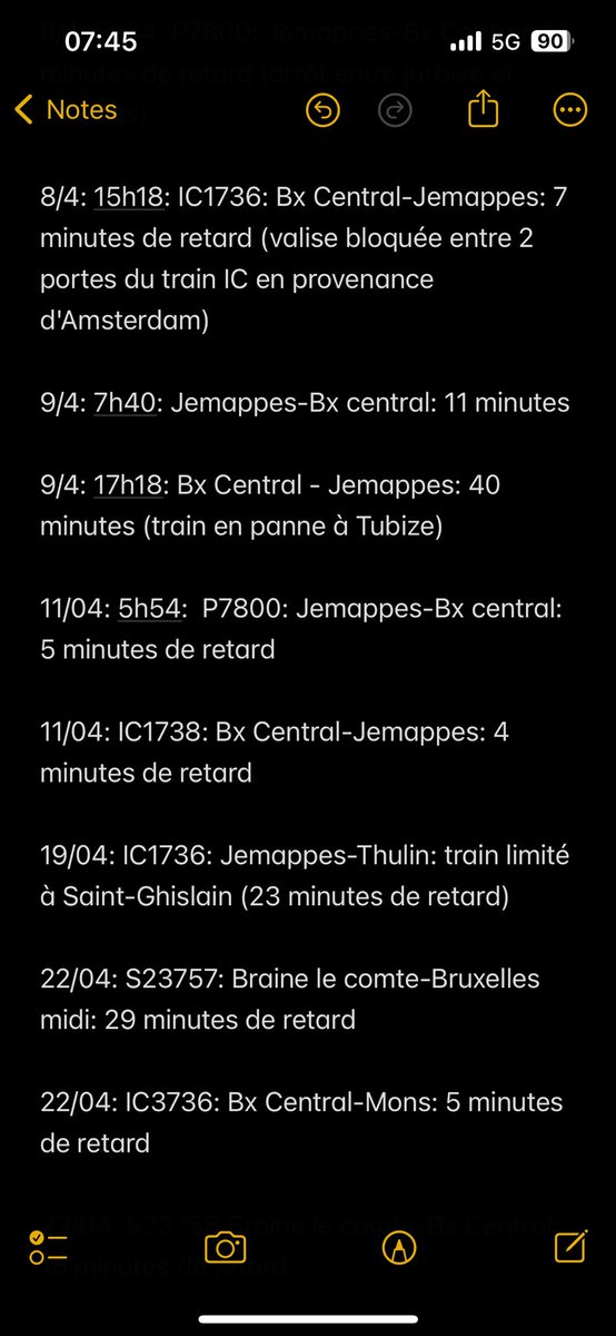 Sinaha6's tweet photo. Petit coup de gueule vu qu'on approche des élections, @GeorgesGilkinet voici un aperçu du carnage des lignes 96 et 97 depuis le mois de Mars. Je vous épargne le reste depuis octobre car c'est encore pire 
@NavBelge ça peut sûrement vous intéresser. https://t.co/3fA1m3CCJq