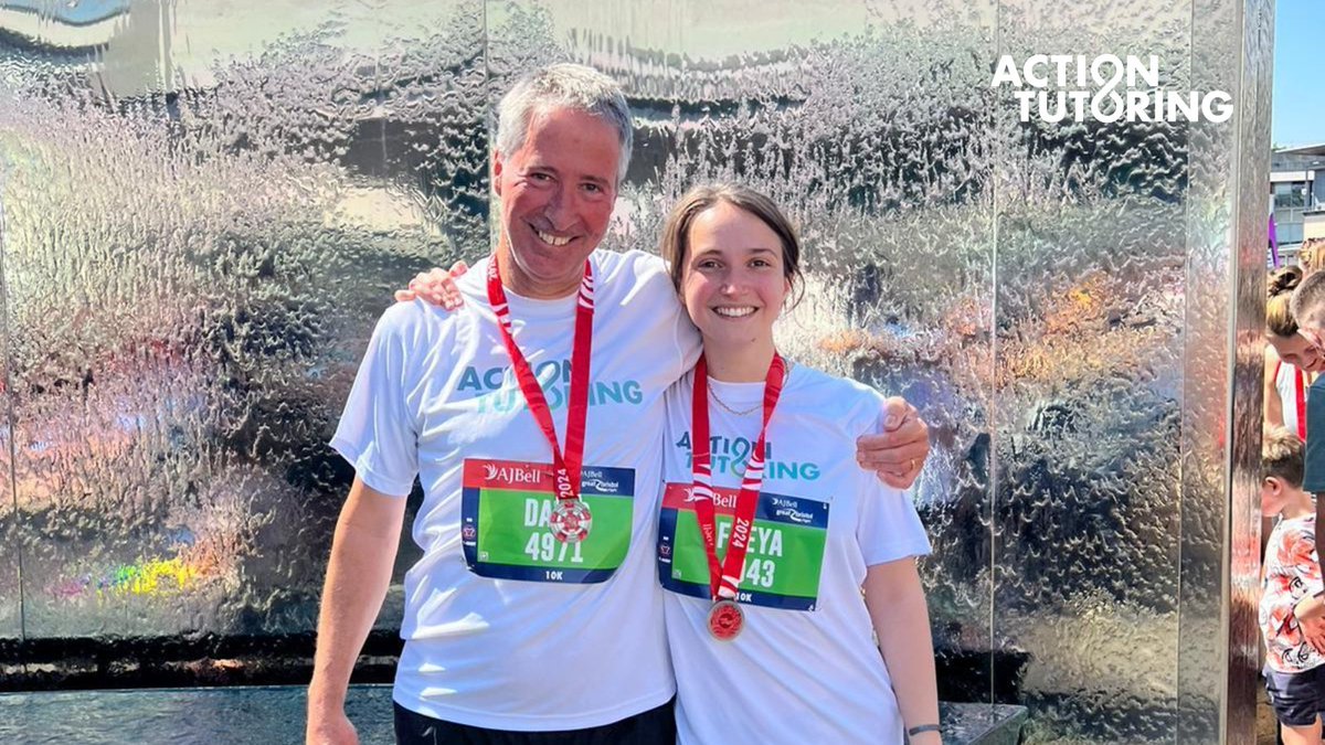 Congratulations to Freya (and her dad!) for running the #GreatBristol10k for Action Tutoring this weekend 🌟 If you'd like to support them in raising crucial funds to support our pupils, you can donate below: ow.ly/sFOu50RNljK #bristol #fundraising #10k #halfmarathon