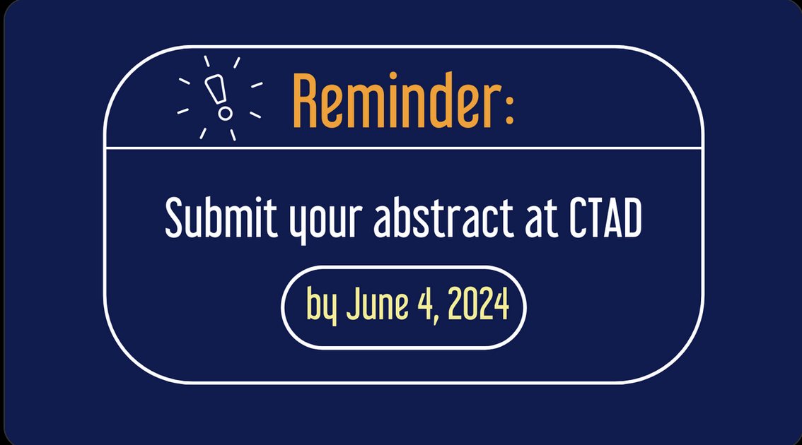 Check out our submission topics for our CTAD24 Conference! Do not miss the chance to present your work in Alzheimer's Disease clinical trials and submit before June 4th secure.key4events.com/key4register/a…