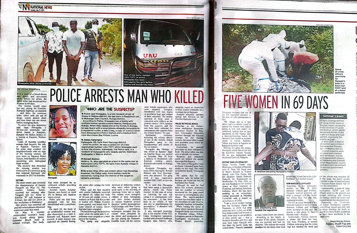 The recent surge in cases like Niwagaba's highlights a grave reality-women are facing deadly threats daily.This predator lured ē victims into his taxi,only to turn them into sex slaves b4 ending their lives.
Let's unite & demand justice for these innocent victims
#JusticeForWomen