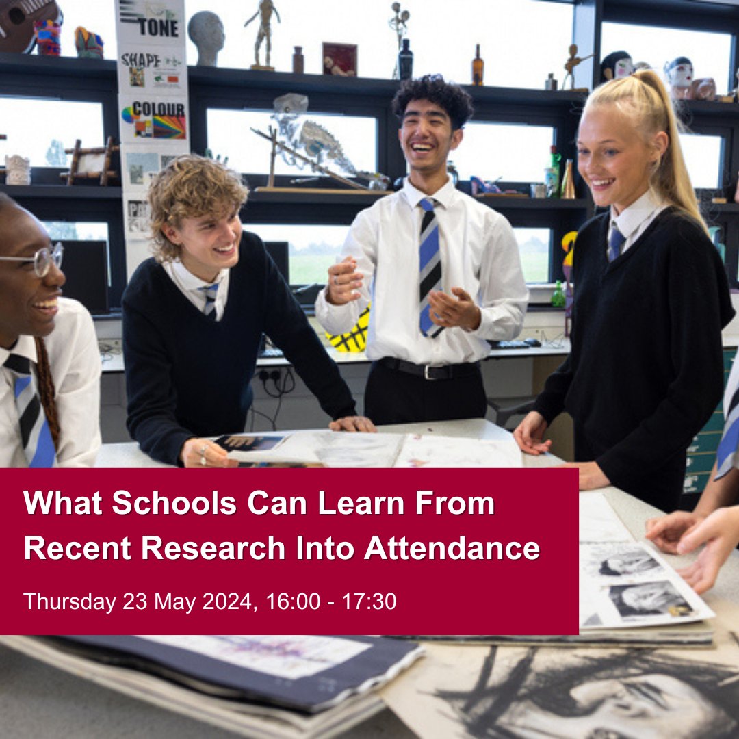 Don't be late...

Join @kevbartle as he shares findings from recent attendance research, the latest thinking and what you can do about this hot topic.

Find out more: ow.ly/n8vg50RNIpn

#edutwitter #EducationForAll #teachersoftwitter #TEACHers #school @CharteredColl