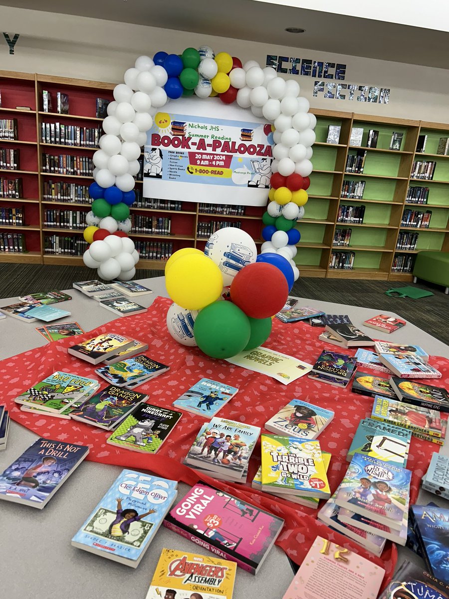 Nichols Jr High (@nicholsmustangs) on Twitter photo The Nichols JHS Book-A-Palooza was a blast! Students received two free books for Summer Reading. πππ
<a href="/NicholsMustangs/">Nichols Jr High</a>
<a href="/ArlingtonISD/">Arlington ISD</a>
@aisdlibsrv
<a href="/sljournal/">SchoolLibraryJournal</a> The Nichols JHS Book-A-Palooza was a blast! Students received two free books for Summer Reading. πππ
<a href="/NicholsMustangs/">Nichols Jr High</a>
<a href="/ArlingtonISD/">Arlington ISD</a>
@aisdlibsrv
<a href="/sljournal/">SchoolLibraryJournal</a>