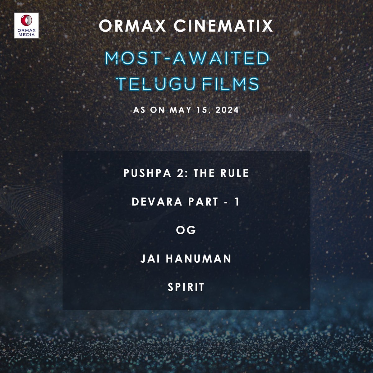 #OrmaxCinematix Most-awaited Telugu films, as on May 15, 2024 (only films releasing Jul 2024 onwards whose trailer has not released yet have been considered)