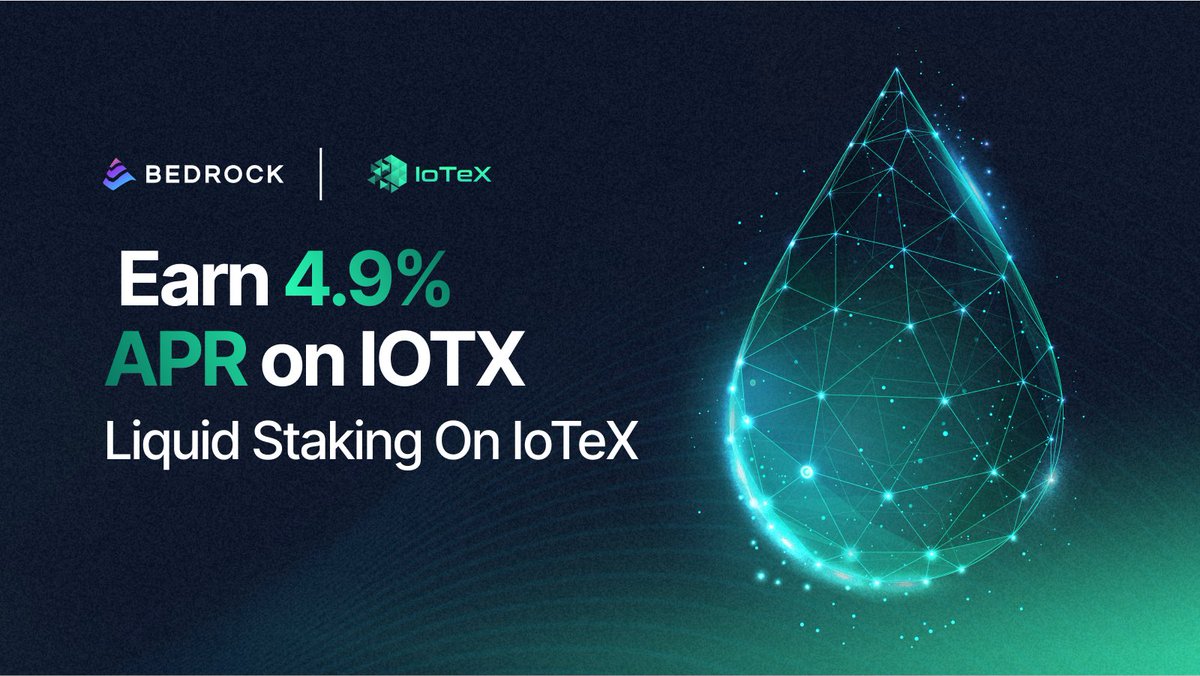 Earn an average of 4.9% APR on your $IOTX tokens without losing any liquidity. Get started with liquid staking on @iotex_io now:
app.bedrock.technology/uniiotx