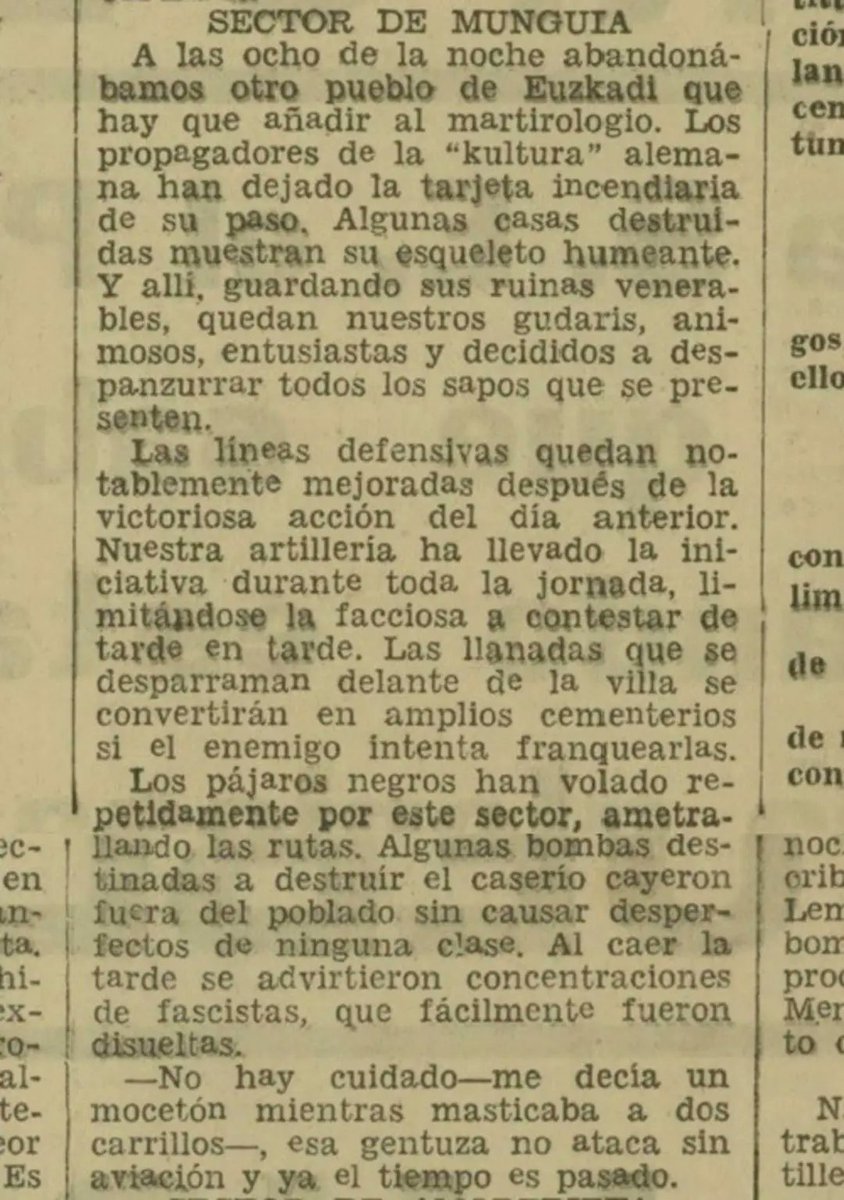 1937ko maiatzaren 21ean, faxistek atsedenik gabe #Mungia erasotzen jarraitu zuten.