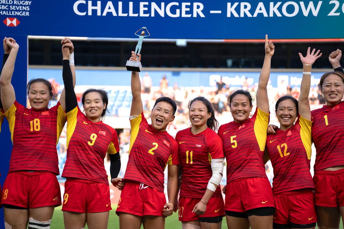 🇨🇳China crowned World Rugby Sevens Challenger 2024 champions🏆

🏉They defeated hosts 🇵🇱Poland 36-0 in the Krakow final to claim a 3⃣rd successive tournament victory, adding to their previous wins in Dubai🇦🇪 and Montevideo🇺🇾

#7sChallengerSeries #rugby7s