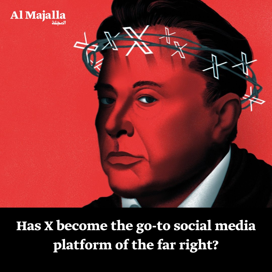 The liberalism that once defined #Twitter is fading as Elon Musk's X takes a conservative turn. This transformation is reshaping news and political debate at a crucial time leading up to the 2024 presidential election. Marco Mossad examines this in #AlMajalla.