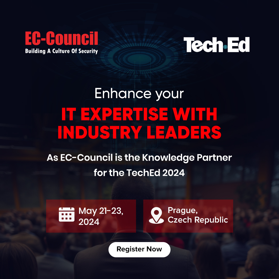 As the knowledge partner, EC-Council invites you to the TechEd 2024 conference organized by the GOPAS. Elevate your knowledge in information technology through engaging lectures by Czech and Slovak experts in this 3-day event. Gain an in-depth overview of the current and future