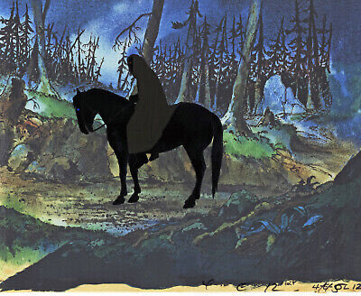 Nazgul animation cell I had to buy from ⁦@ralphbakshi⁩ Lord of the Rings, one of my favorite movies! Great Ringwraith!