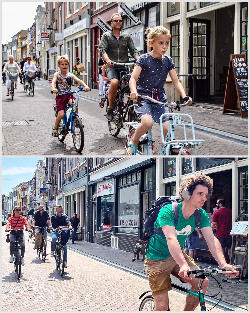 Many of our photos of Dutch cities—which have been seen and shared the world over—evoke a personal memory of a specific time and place. Sometimes when passing one of these locations we attempt to recreate the original image. In this case: Utrecht’s Twijnstraat in 2017 and today.