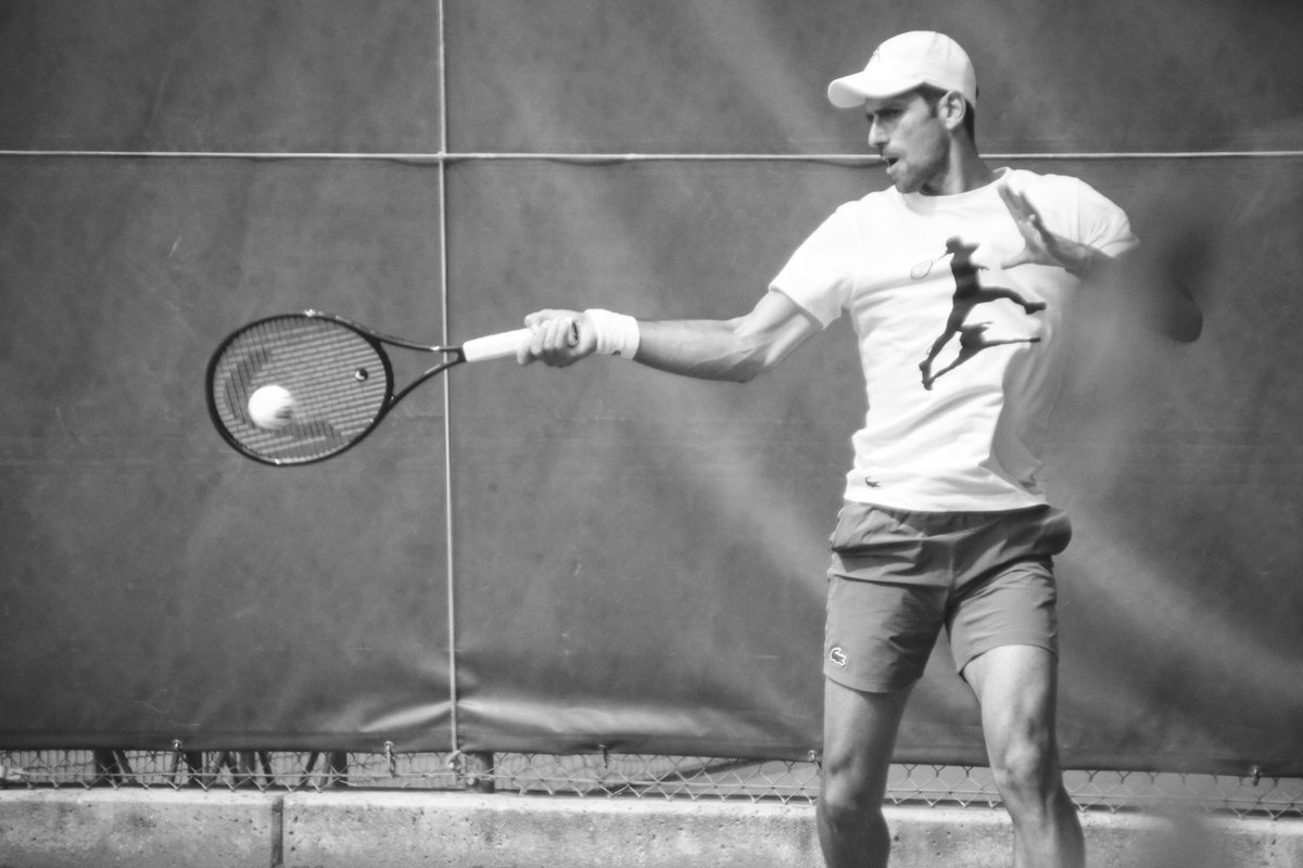 sixtejn's tweet image. .@DjokerNole à l’entraînement hier à @VilleDeGeneve !! @genevaopen #djokovic #genevaopen