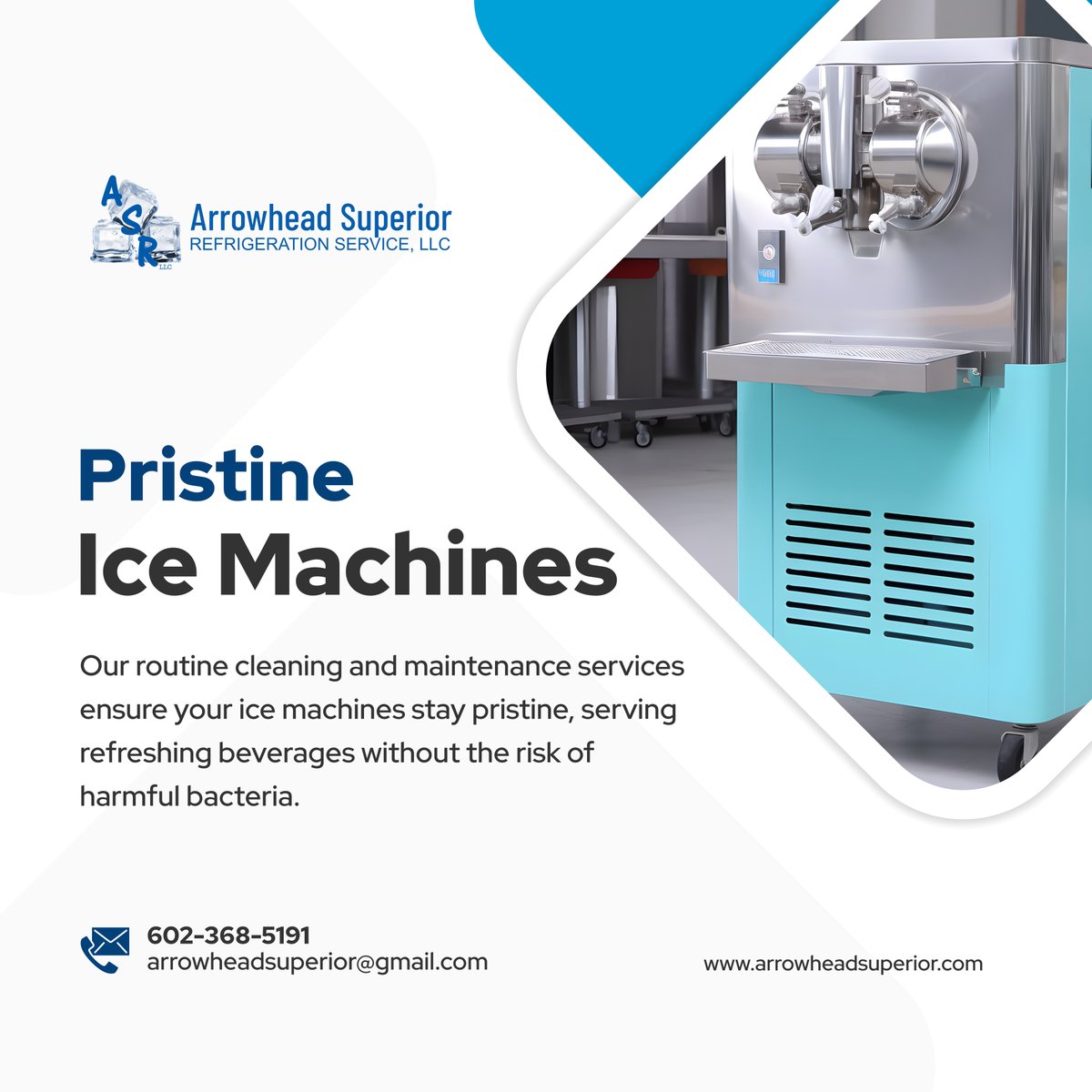 ASR_ASB2008's tweet image. Regular cleaning and maintenance ensures clean, bacteria-free ice for your beverages and protects your customers’ health. Trust our professionals to keep your machines in top shape.

#IceMachineMaintenance #BacteriaFree #CustomerSafety #CleanAndSafe