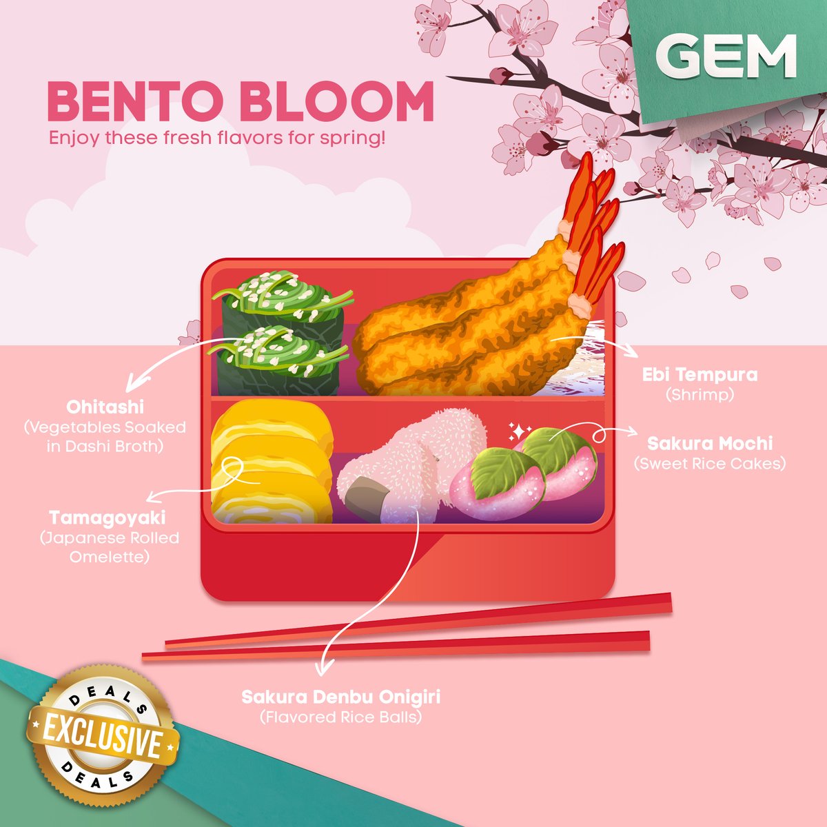 GEMtvasia's tweet photo. We just can't get enough of bento treats! π€ͺ Enjoy spring in a box with fresh ingredients, vibrant colors, and a taste of the season with these popular dishes! π
#GEMOnlyInJapan https://t.co/fUMBXXkBVH