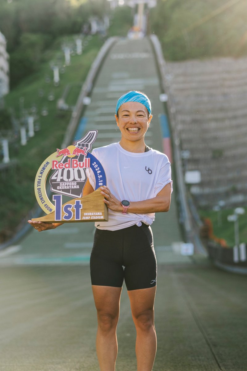 redbullezzo's tweet photo. 🔥  \\   Red Bull 400  //  🔥

2024年度大会の優勝者は
女子シングル👑　沢田愛里選手
05:05.55
男子シングル👑　田中聖土選手
03:35.16 https://t.co/NQlaTycFib