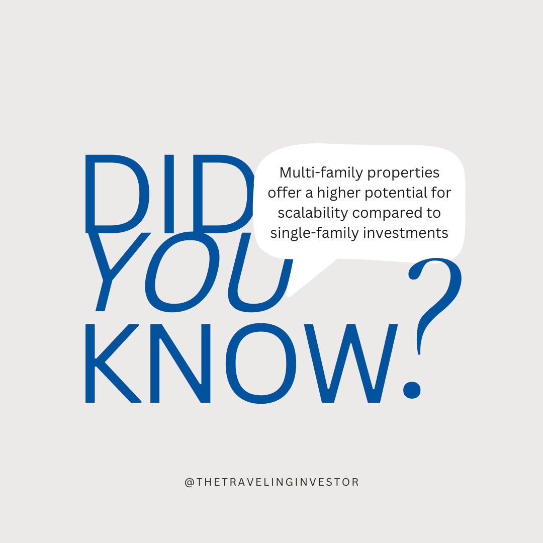 🏠✨ Did you know? Multi-family real estate diversifies risk across multiple units and tenants, offering steady income! Ready to explore? Join our 2-day event! 👉 bit.ly/2DayMultifamil… #realestateinvesting #investingtips