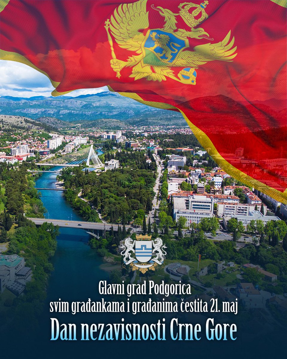 Svim građankama i građanima Podgorice i Crne Gore, čestitamo 21. maj - Dan nezavisnosti Crne Gore! 🇲🇪🇲🇪🇲🇪