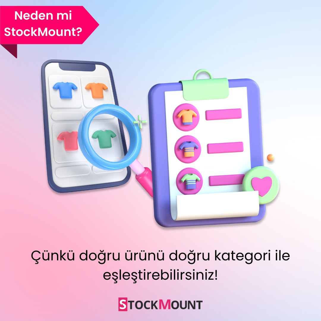 🎯 StockMount, işletmenizin ürünlerinizi optimize ederek, en uygun kategorilere yerleştirmenize yardımcı olur. Böylece, müşterileriniz aradıkları ürünlere daha kolay erişebilir. Detaylı bilgi için bize ulaşın! 💼💻

#StockMount #StokYönetimi #Eticaret #DijitalDönüşüm