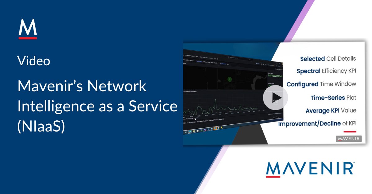 Experience the future of telco networks with Mavenir's AI-native framework - Network Intelligence as a Service #NIaaS. hubs.la/Q02xSFpW0 #NIaaS #AI #OpenRAN #RIC
