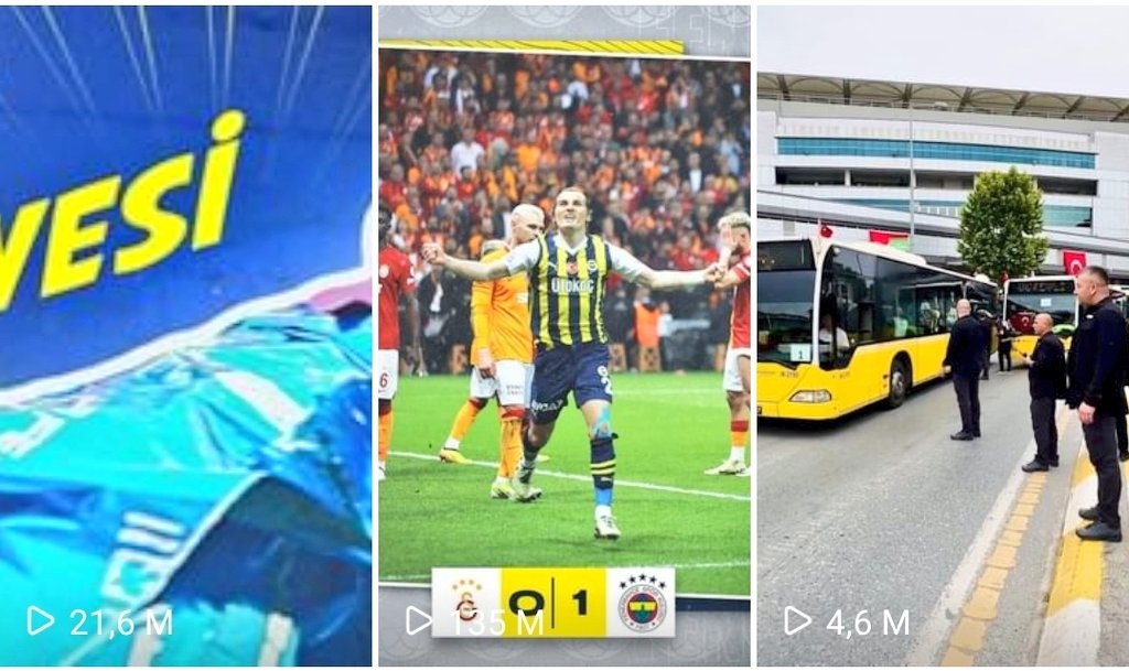 Fenerbahçe’nin Instagram'da yaptığı maç sonucu paylaşımı 135MN görüntülenmeye ulaştı.