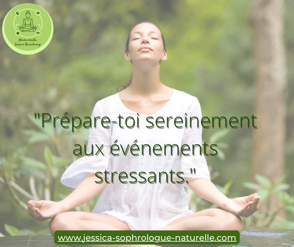 JesSophro's tweet photo. Prépare-toi sereinement à tes événements stressants grâce à la #sophrologie 🌿
Grâce à des techniques de #relaxation, de #respiration et de #visualisation positive, la sophrologie te permet de gérer ton #stress et de développer ton #potentiel.
#jessicasophrologuenaturelle #Nantes https://t.co/vHvSUnIHeX