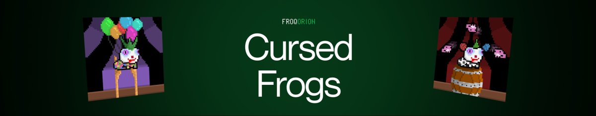 Looking to expand your Froqorion universe? 

We're giving away a Cursed Frog in the discord: discord.gg/8sbDN2Jn87