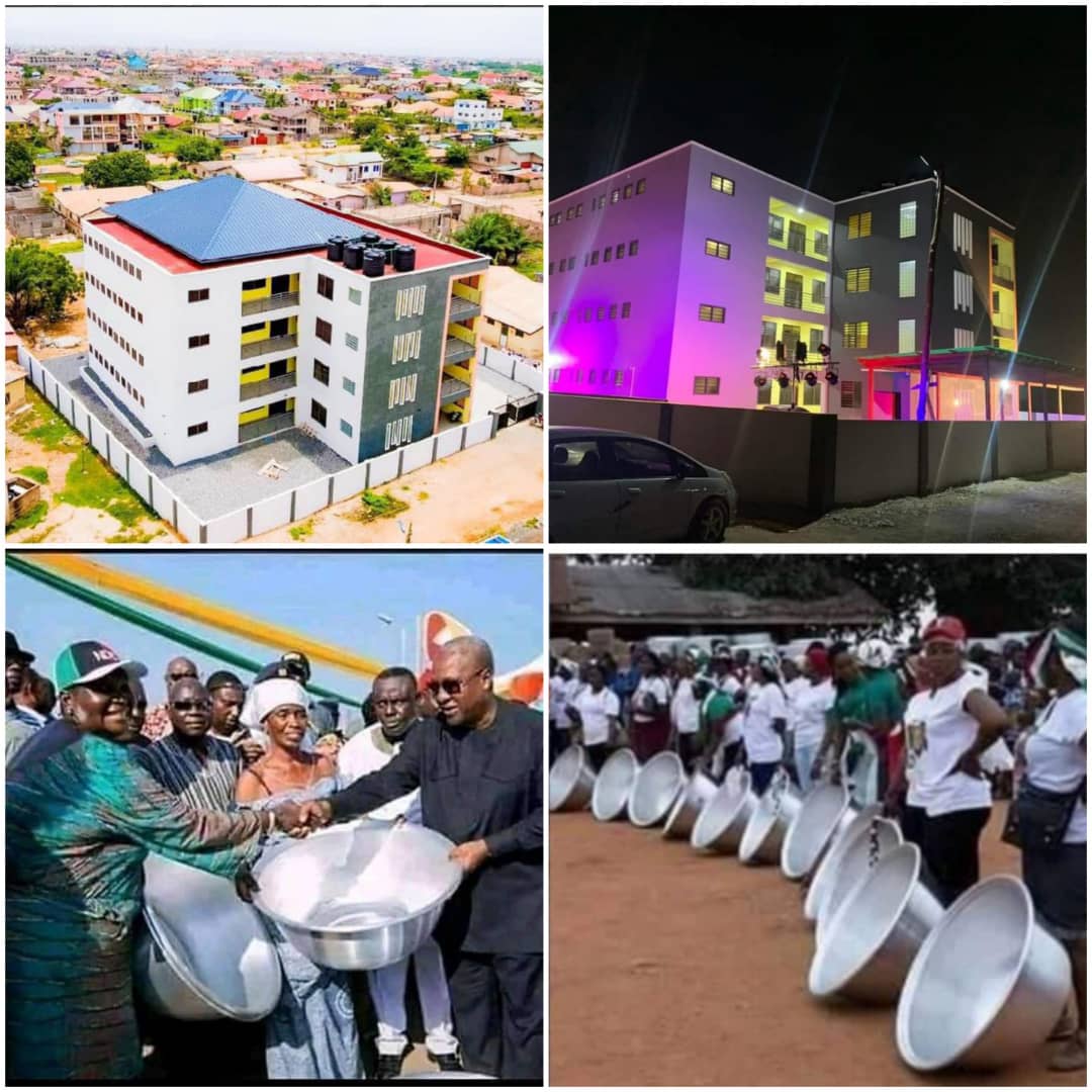 This is beautiful 😍 

Kayayei Skills Training Center - Madina 

Man of Possibilities, Dr. BAWUMIA 💙❤️🐘

NB: You will never see him sharing pans.

#ItIsPossible 
#Bawumia2024