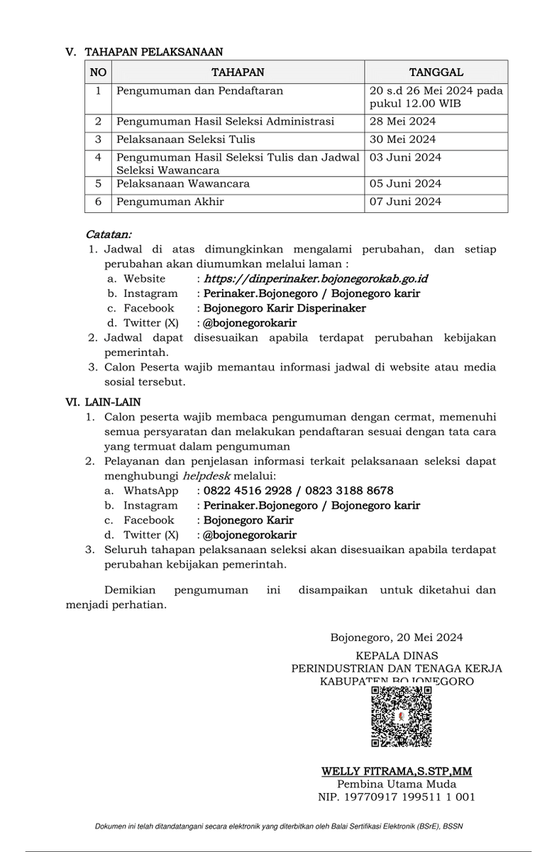 Bojonegorokarir's tweet photo. Hai #SobatNaker

Ada Info Menarik Nih.
Pemerintah Kabupaten Bojonegoro melalui 
Dinas Perindustrian dan Tenaga Kerja akan melaksanakan
Pelatihan Ahli K3 Umum bagi Pencari Kerja.

SobatNaker dapat mendaftarkan diri melalui : 
https://t.co/nCjO12U9mw https://t.co/V2pXxOjr1z