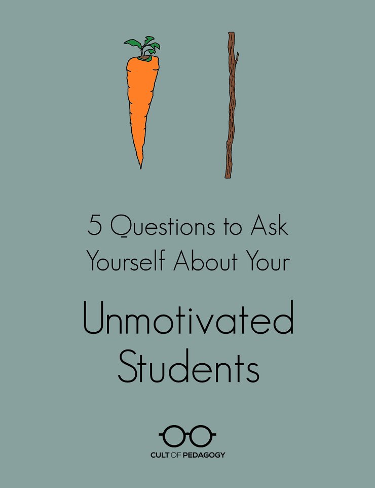 'If we as a collective group of educators already know what works to motivate students, why are so many students still unmotivated?' cultofpedagogy.com/student-motiva… @cultofpedagogy