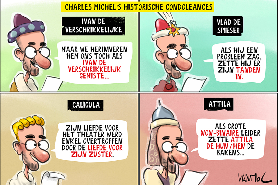 #doorbraak #vanmol #vanmoltoons #cartoon #condoleances #CharlesMichel #EU #iran
Charles Michel gaat fenomenaal de mist in met condoleances voor dood Iraanse president.