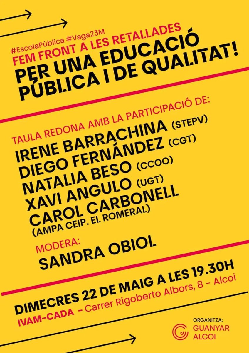 #Vaga23M per l'#EducacióPública