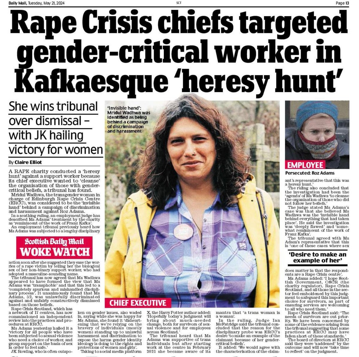 Rape Crisis Scotland said, “The needs of survivors are our priority”. Yet at Edinburgh Rape Crisis, they were secondary to the ‘needs’ of some workers and service users. True colours …