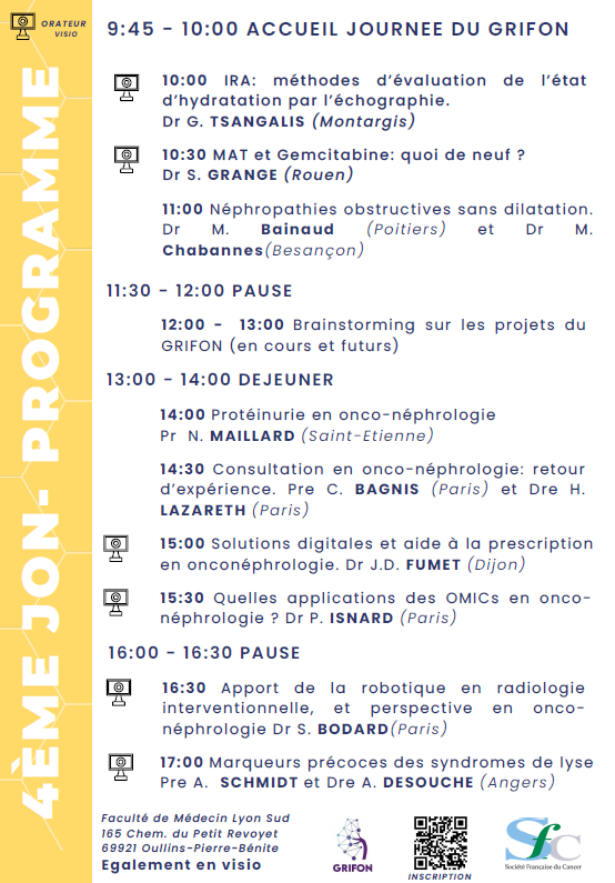 DelayeMatthieu's tweet photo. C'est dans un mois : pensez à vous inscrire (gratuitement) à la 4ème journée d'onco-néphrologie qui aura lieu à Lyon (ou visio) le 20 juin prochain 🌞
👉https://t.co/XOM4gZrIVA
@Grifonconephro @SFCancer75 https://t.co/RpzcA9KzTe