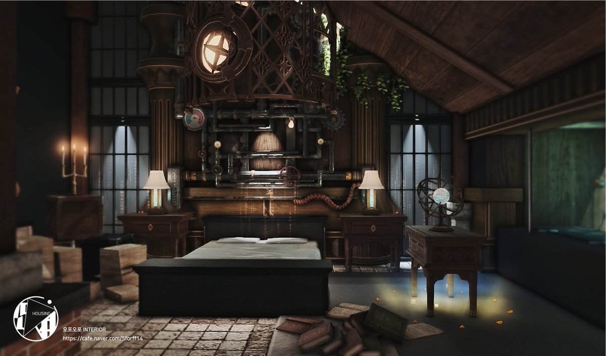 #FF14ハウジング #FF14housing #ffxivsnaps #FFXIV #하우징커미션 #오포오포_인테리어 #hgxiv #Commission #HousingEden [L size] 라벤더 [도시 골목] 골목 상점가와 마법사의 연구실 Color : 검푸른색/나무껍질색/원목/p.청린수색 cafe.naver.com/5forff14/30671